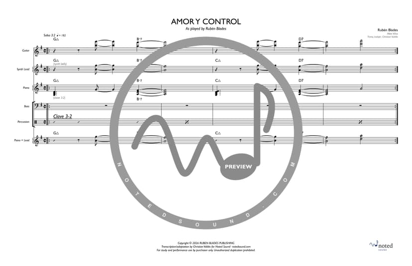 Amor y Control — Full Score (watermarked preview)