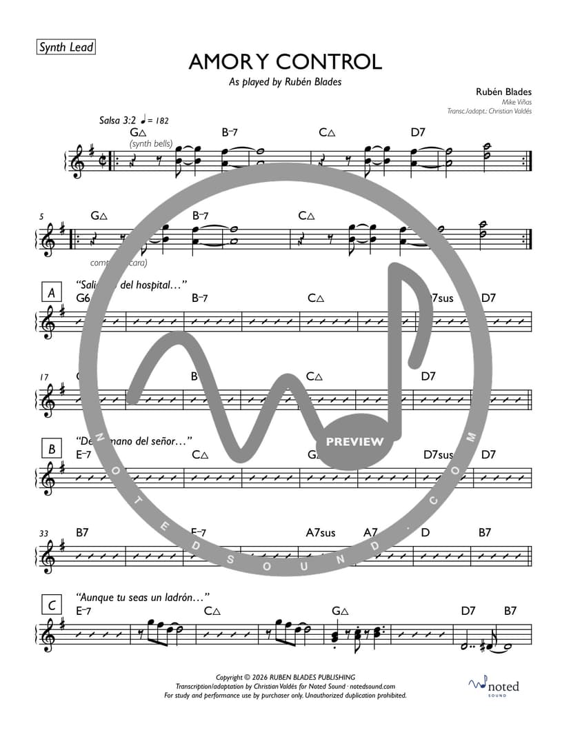 Amor y Control — Synth Lead (watermarked preview)