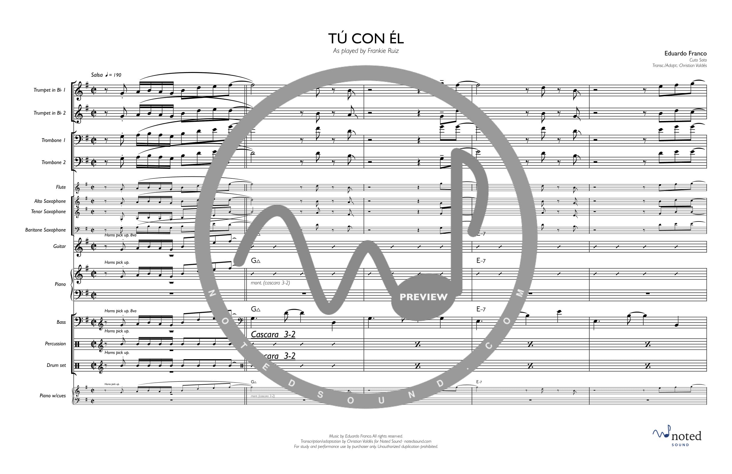 Tú Con Él — Full Score (watermarked preview)