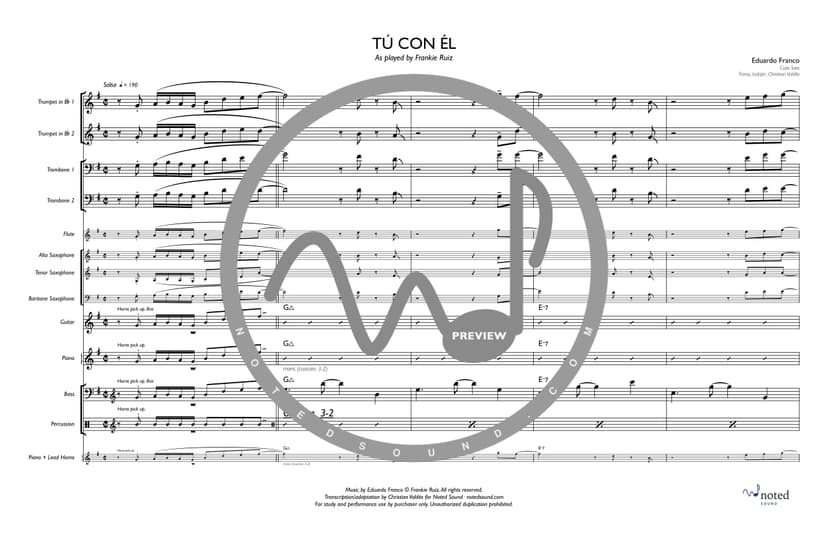 Tú con él — Full Score (watermarked preview)