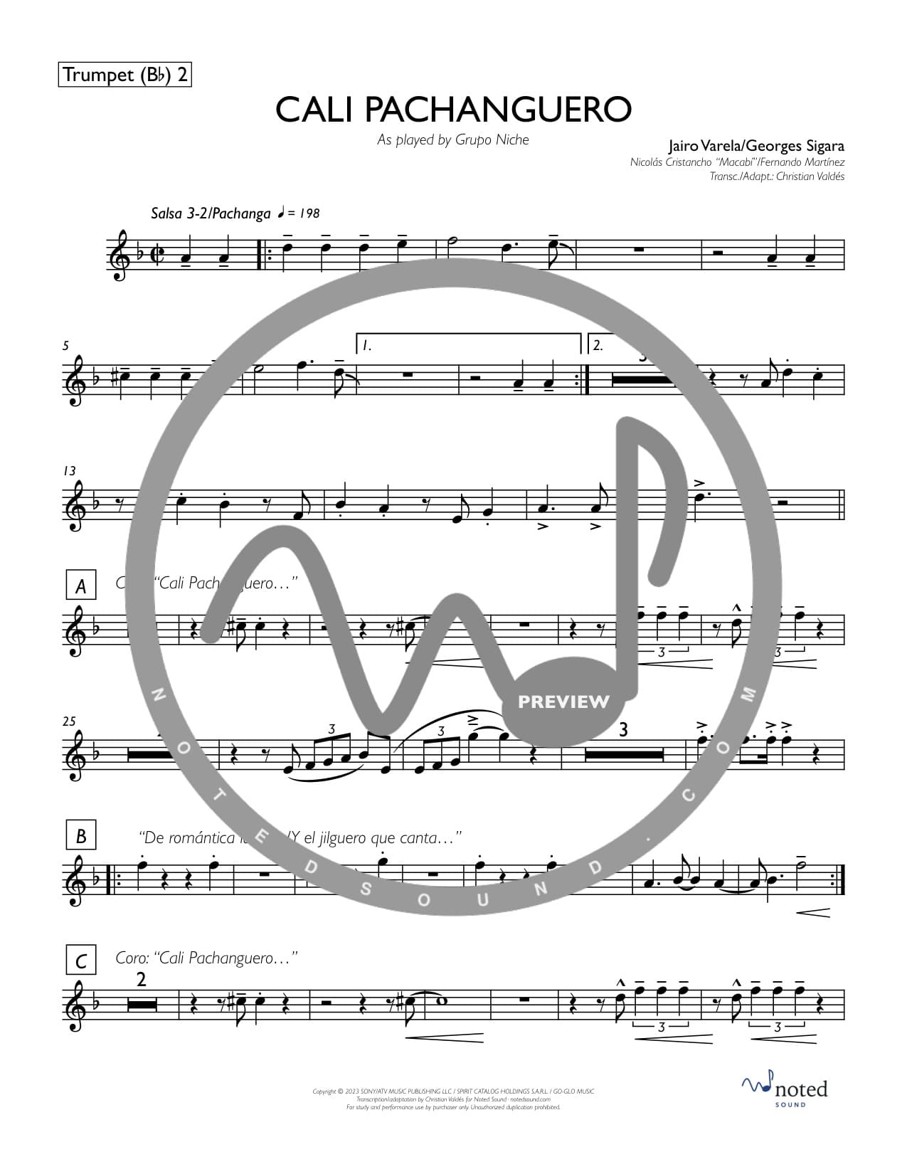 Cali Pachanguero — Trumpet in B♭ 2