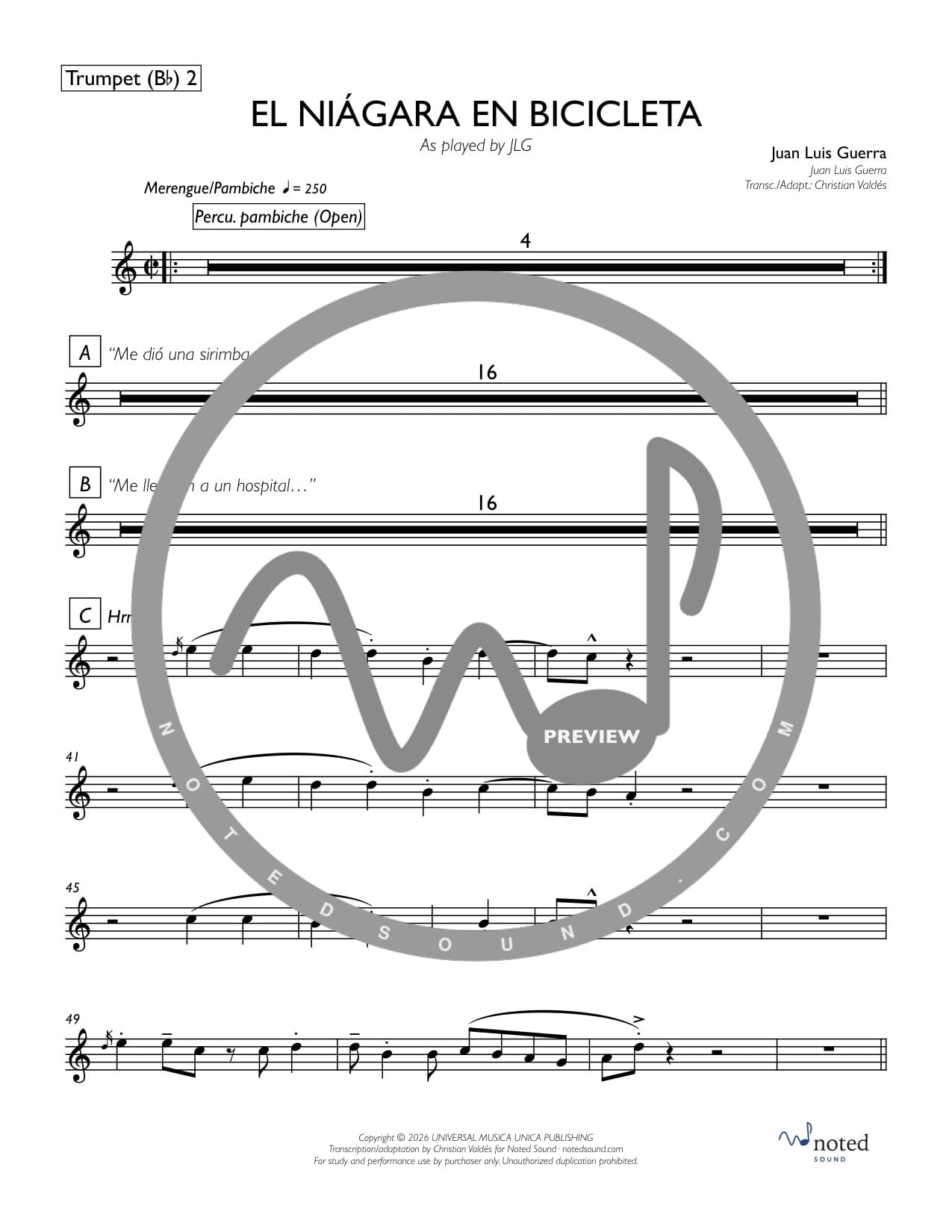 El Niágara en Bicicleta — Trumpet in B♭ 2
