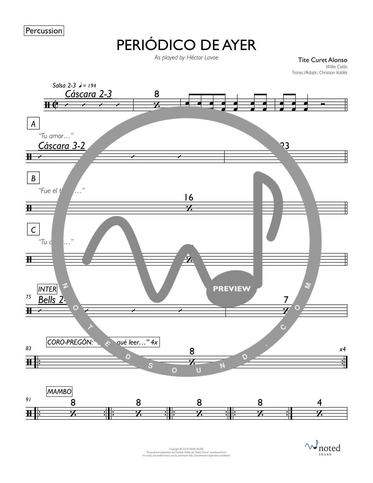 Periódico de Ayer — Percussion watermarked preview